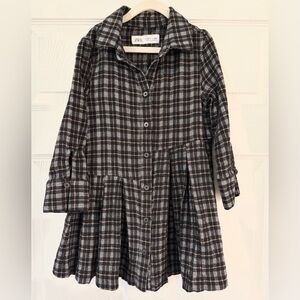Zara Girls Black and Gray Checkered Shirt Dress
Size 6-7